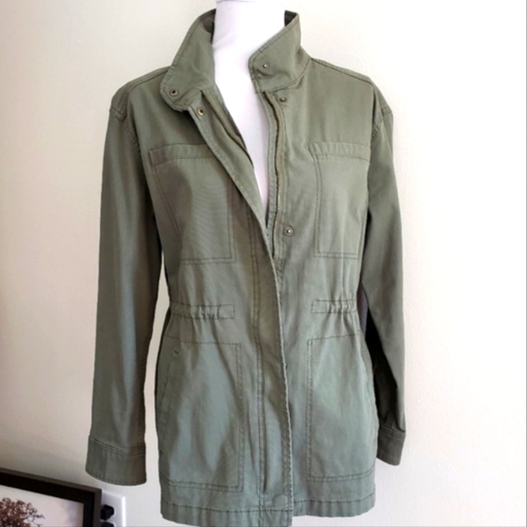 NEW Old Navy Utility Field Jacket Army Green Military Coat Classic Fall - Picture 1 of 15